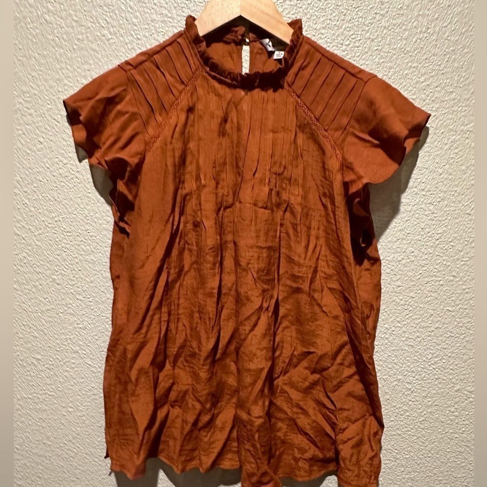 NWOT Nanette Lepore Vibrant Orange Women's Blouse Size S